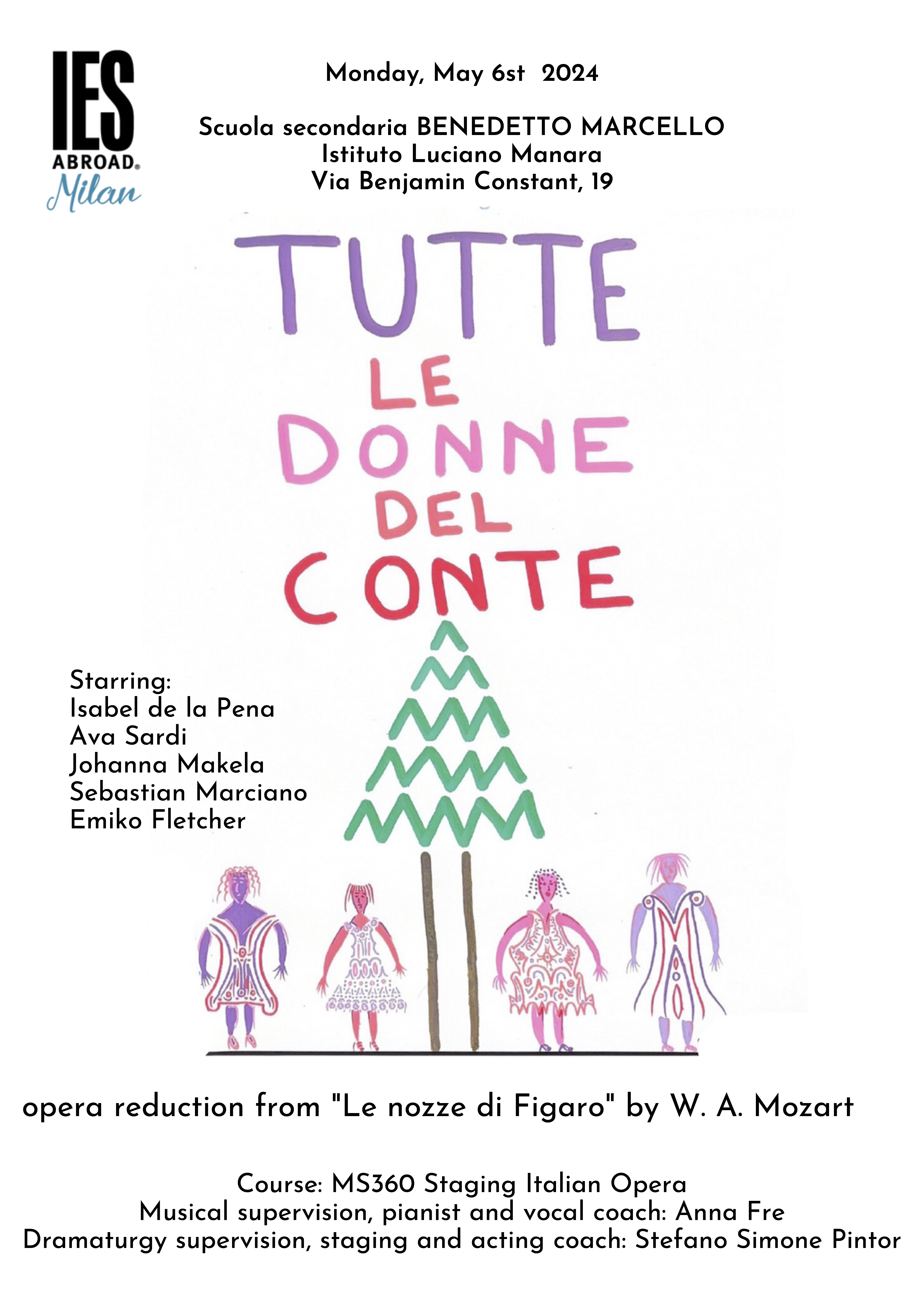 Locandina dello spettacolo "Tutte le donne del conte"